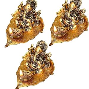 Return Gifts for Women Lord Ganesha Diya(Pack of 3), Wedding Gift Anniversary Housewarming Corporate Gifts, Baby Shower Return Gifts